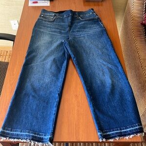 Lysse Premium Denim Frances Wide Leg Crop pull on denim - inseam 25” -